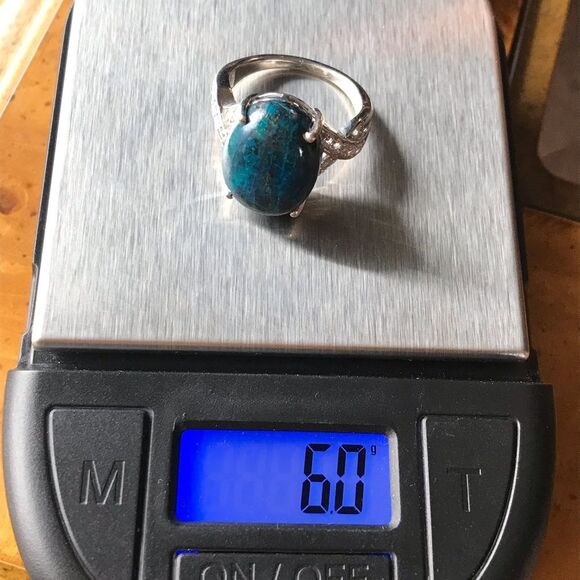 Natural Shadowkite Sterling Silver Ring Size 7 - Picture 8 of 8